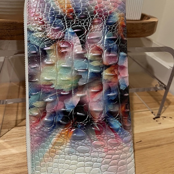 Brahmin Melbourne SKYLER Large Wristlet Clutch Travel Wallet PRISM OMBRE - Picture 4 of 12